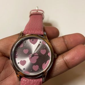 Pink heart watch